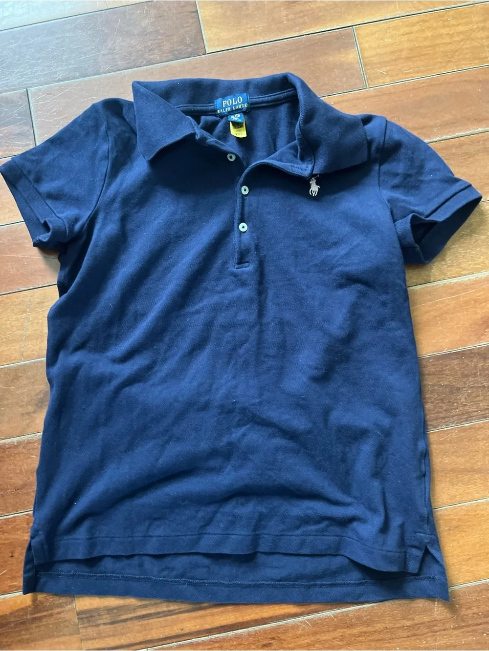 Ralph Lauren kids (girls) Navy Polo Shirt Size XL kids or XS in women’s 0141